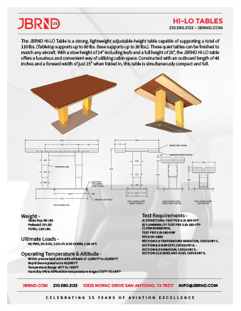 Hi-Lo Table Brochure