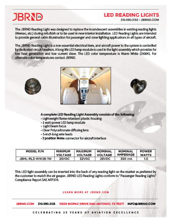 LED Reading Lights Brochure